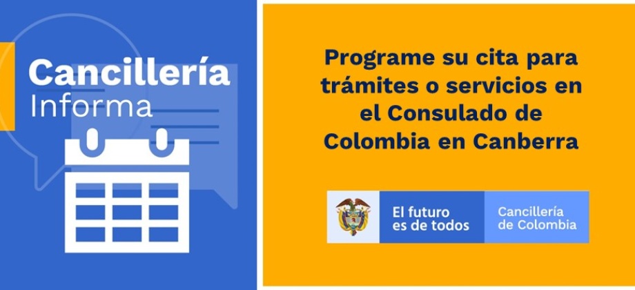Programe su cita para trámites o servicios en el Consulado de Colombia 
