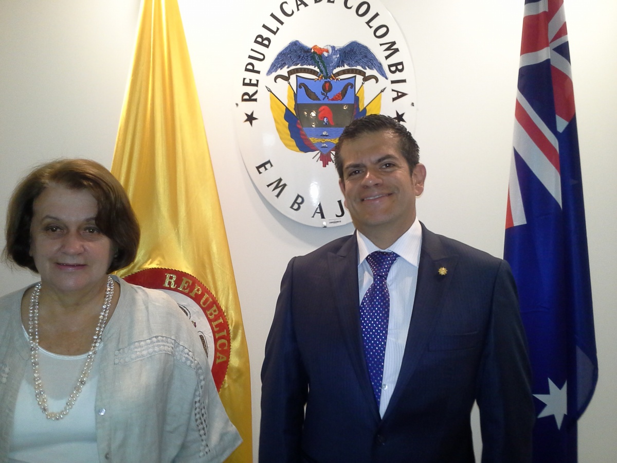 posesion de alvaro ayala como ministro plenipotenciario de la embajada de colombia en australia consulado de colombia en canberra