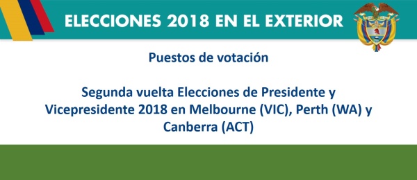 Puestos de votación en Melbourne (VIC), Perth (WA) y Canberra (ACT)